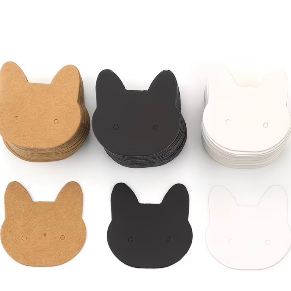 100ct. Cat Shaped Earring Display Holders